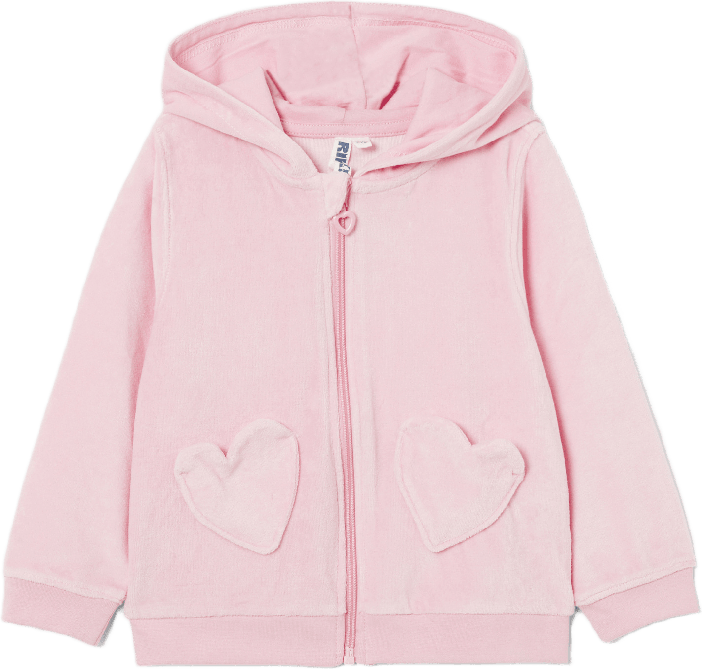 Hoodie i velour BEA, från RIKIKI, i färgen Light Pink.