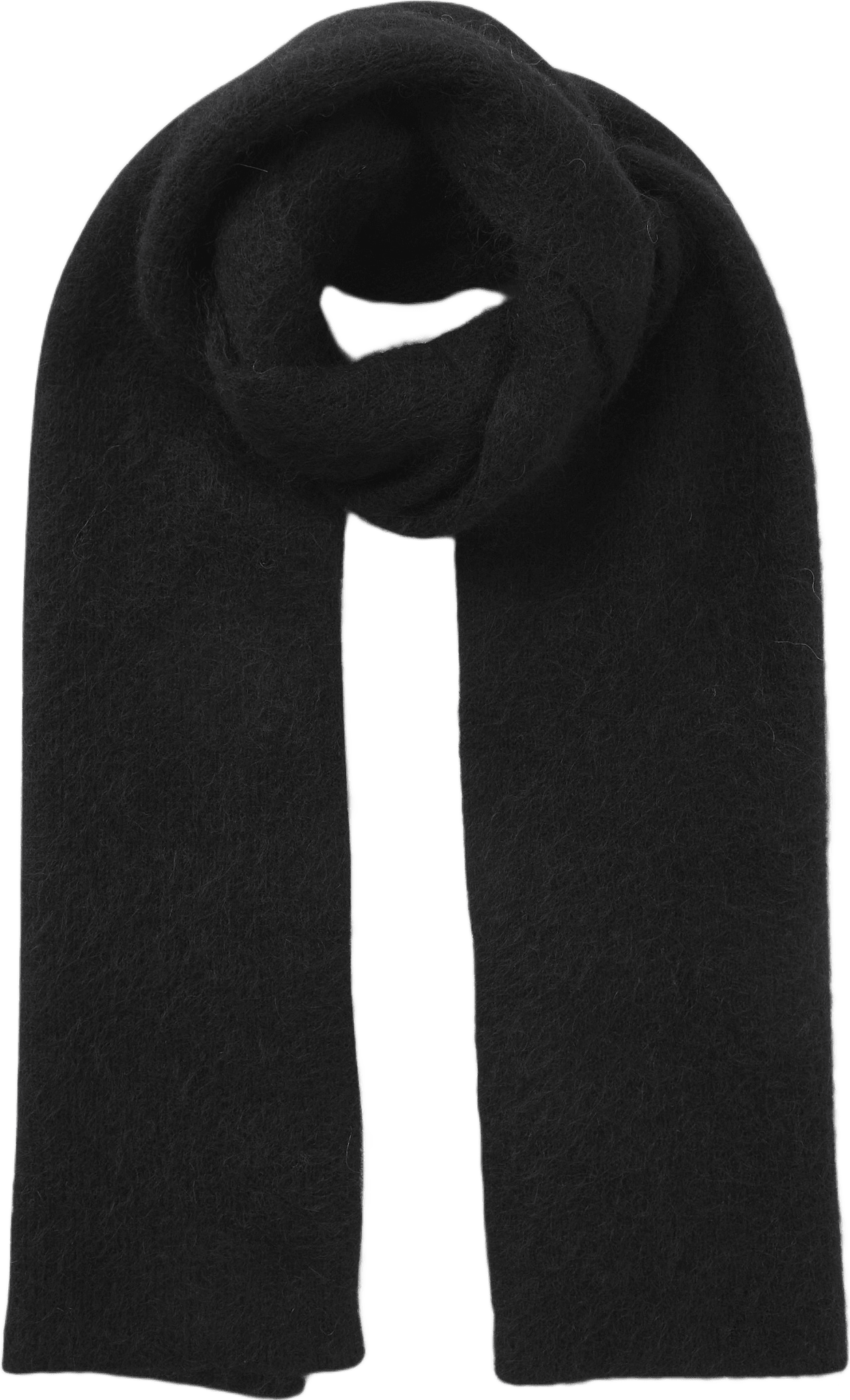 Halsduk i ull- och mohairmix BARBRO, från Wera, i färgen Black.