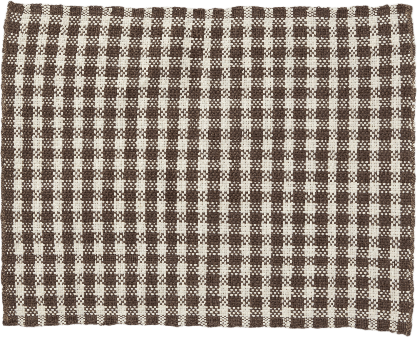 Vävd bordstablett CHECKS, från Åhléns Home, i färgen Brown.