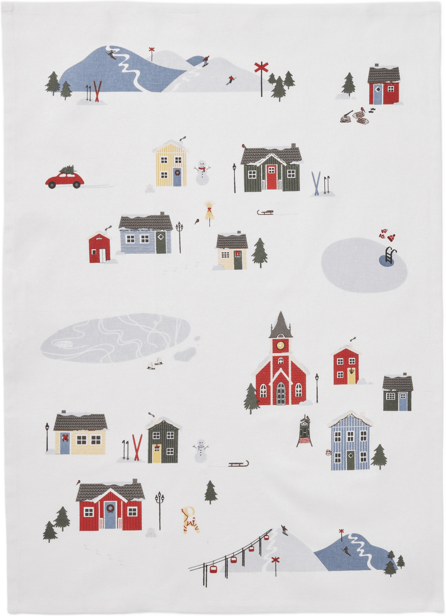 Kökshandduk VINTERLAND 50x70 cm, från Åhléns Home, i färgen Multi.