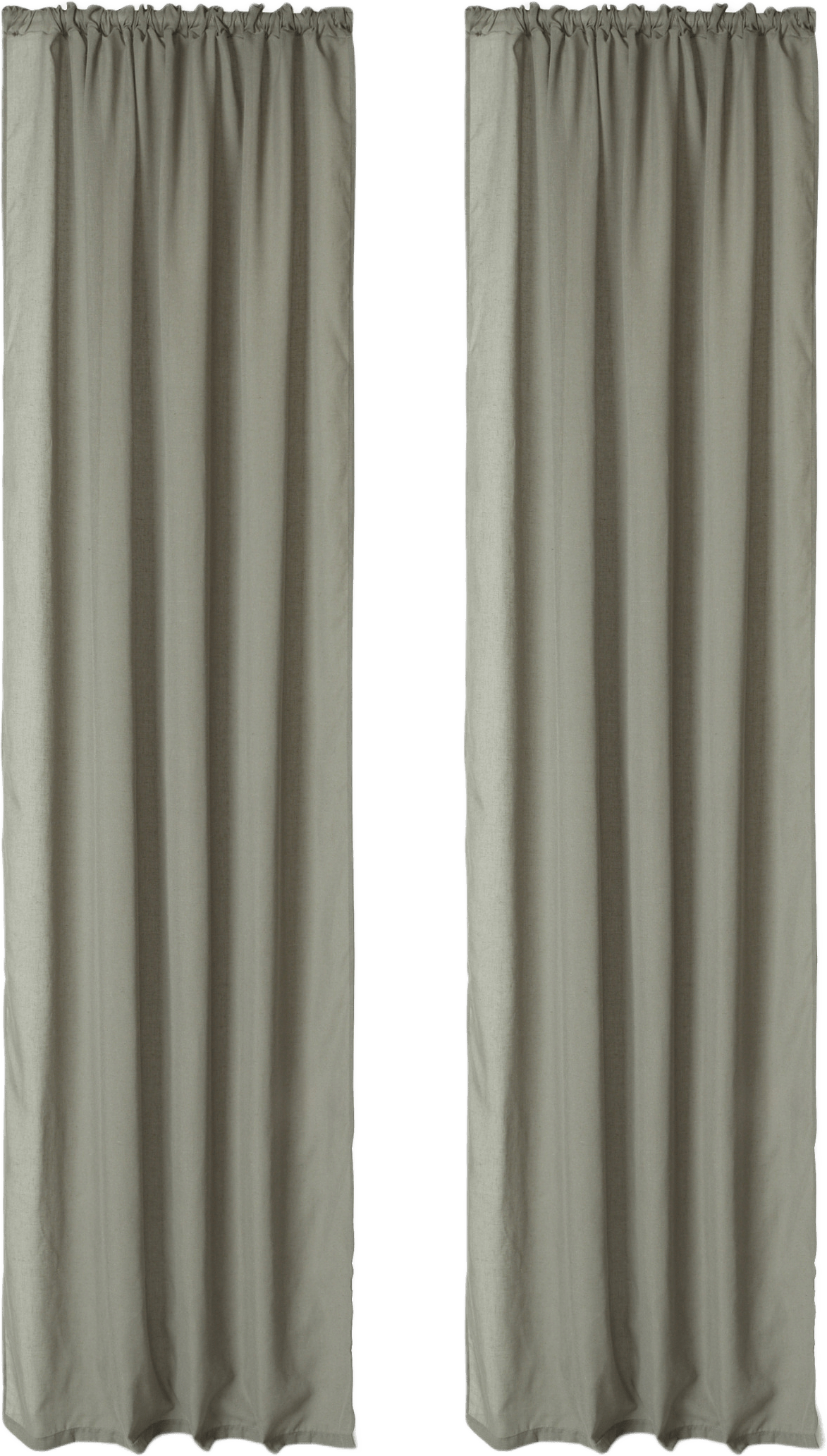 Skir gardin i linnemix MILOU 135x250 cm, 2-pack, från Åhléns Home, i färgen Mole.