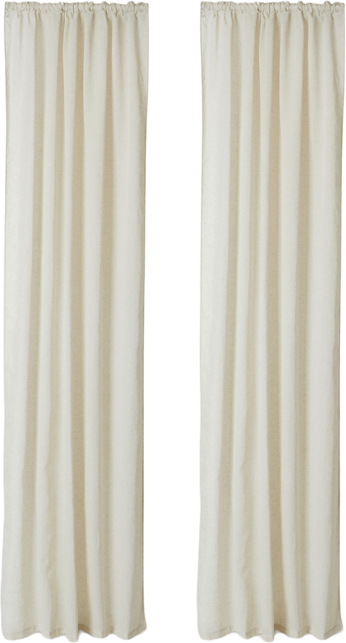 Skir gardin i linnemix MILOU 135x250 cm, 2-pack, från Åhléns Home, i färgen Natural.