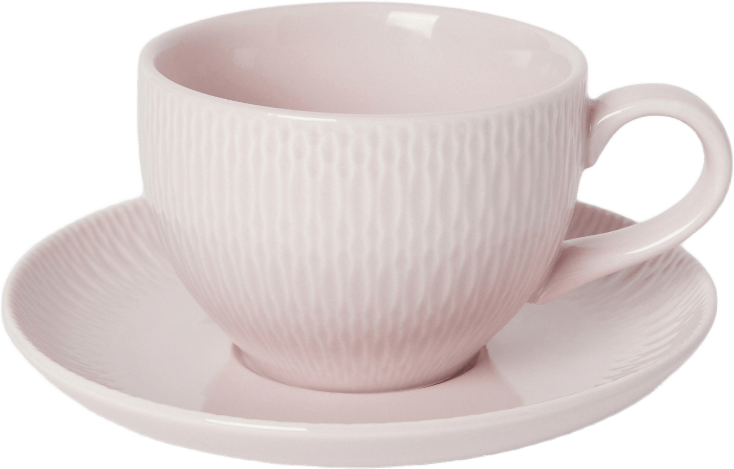 Cappuccinokopp med fat CELINE, från Åhléns Home, i färgen Pink.