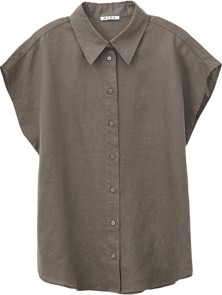 Linneblus med holkärm SABINA, från Wera, i färgen Mole.