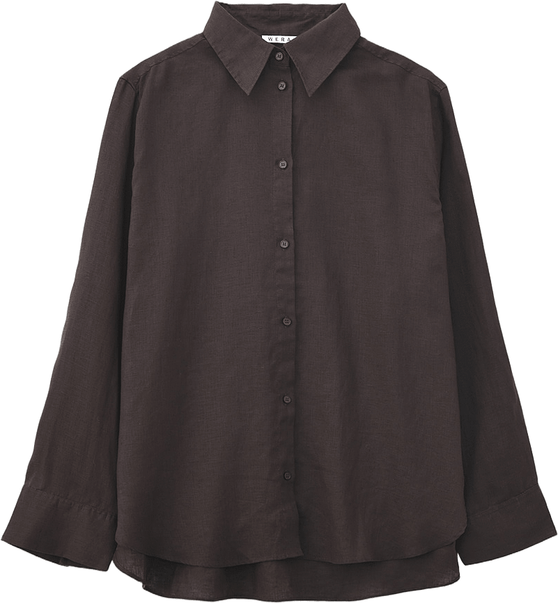 Linneskjorta ANYA, från Wera, i färgen Brown.