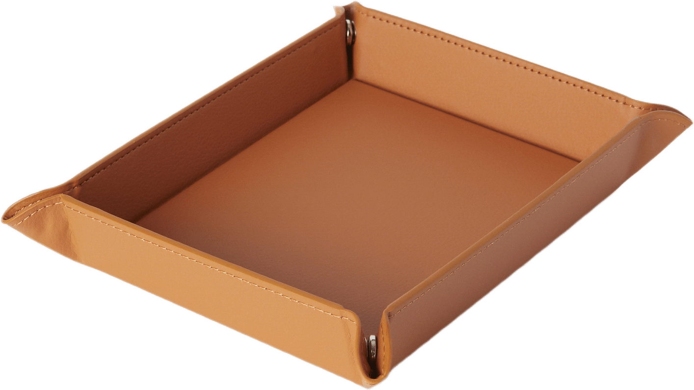 Förvaringsbricka VICTORIA, från MANO ATELIER, i färgen Leather Brown.