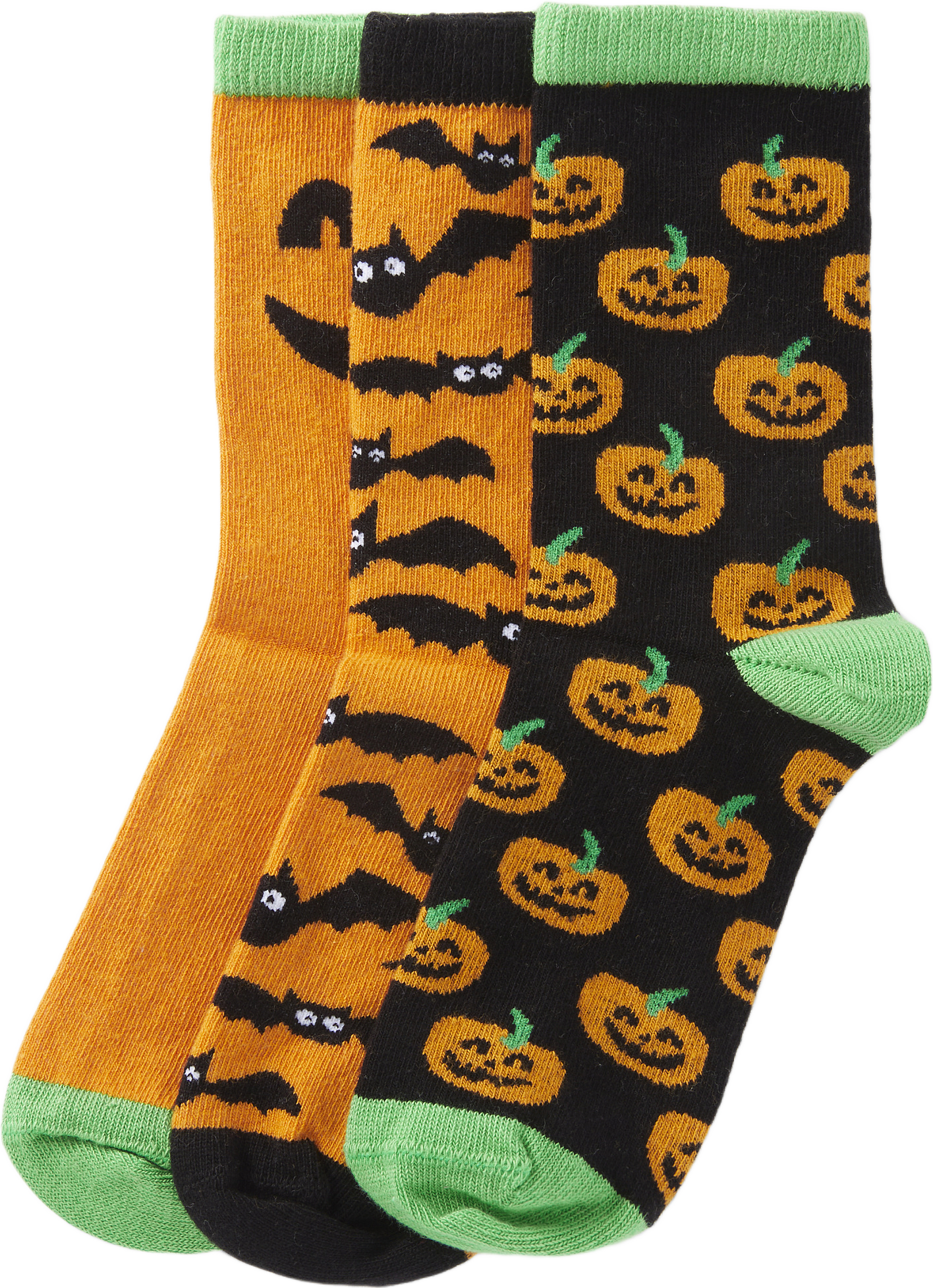 Mönstrade strumpor, 3-pack, från Å KIDS, i färgen Pumpkin.