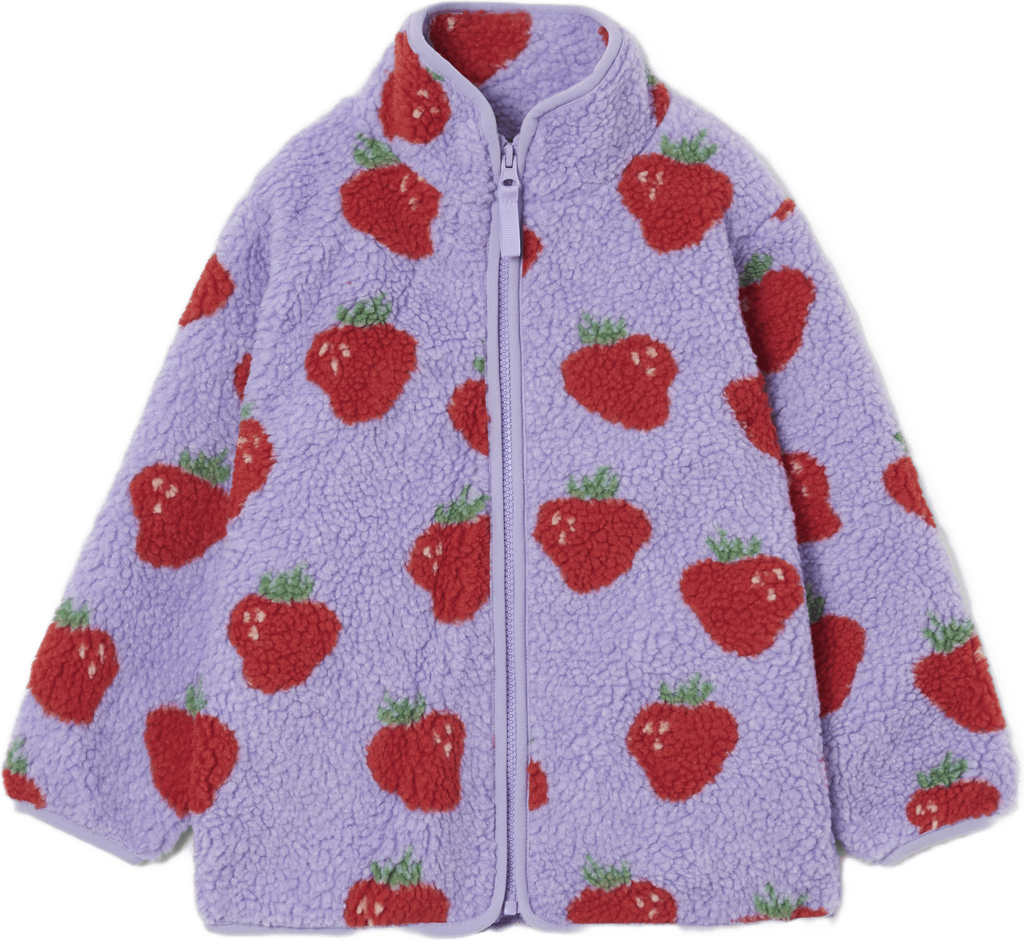 Fleecejacka CLAY, från RIKIKI, i färgen Strawberry.