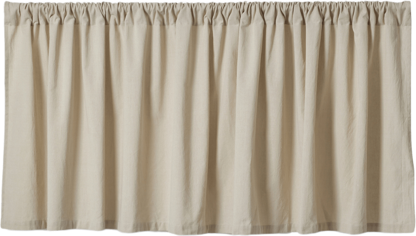 Kafégardin i bomull 250x75 cm, från Åhléns Home, i färgen Beige.