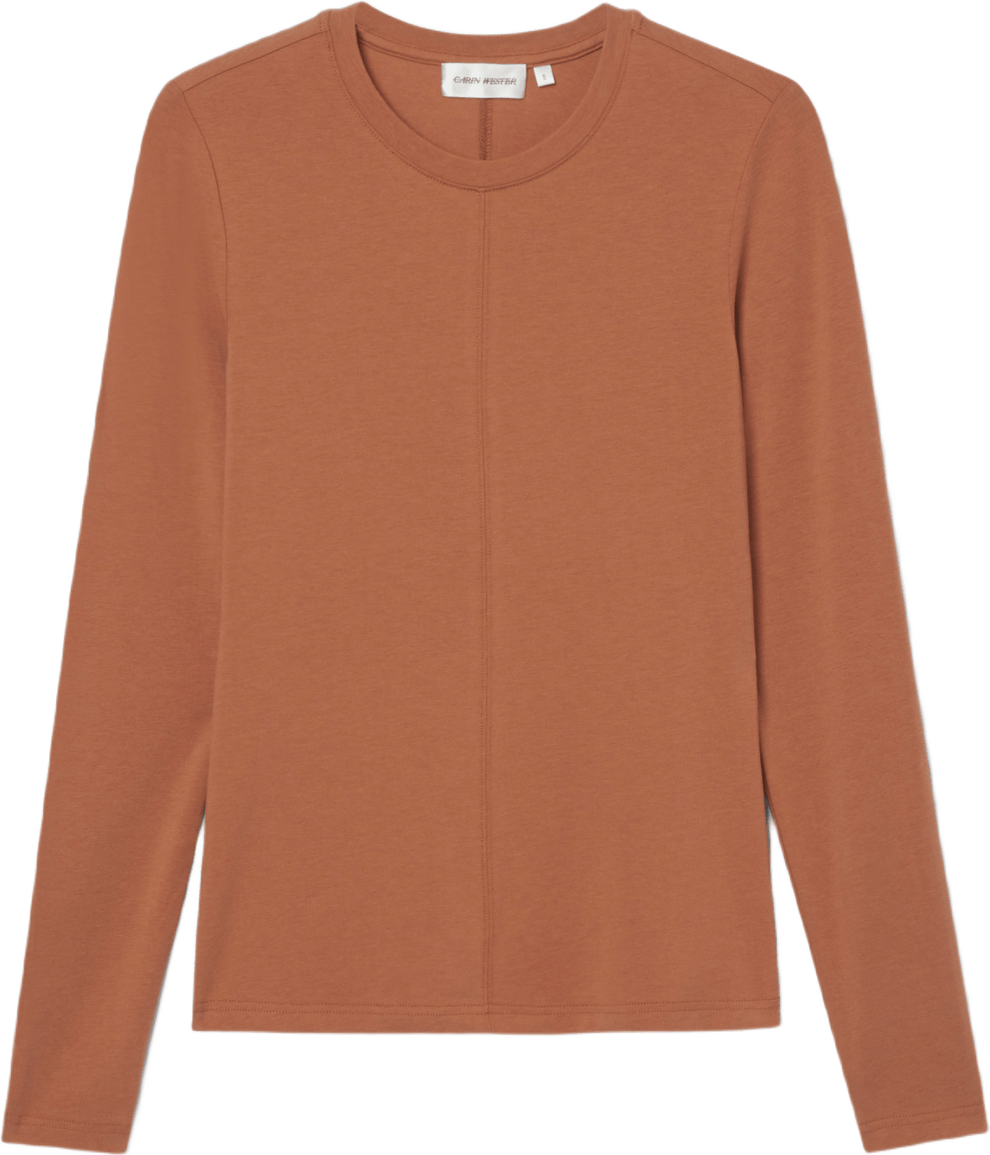 Långärmad topp i lyocellmix IMOLA, från Carin Wester, i färgen Terra Cotta.