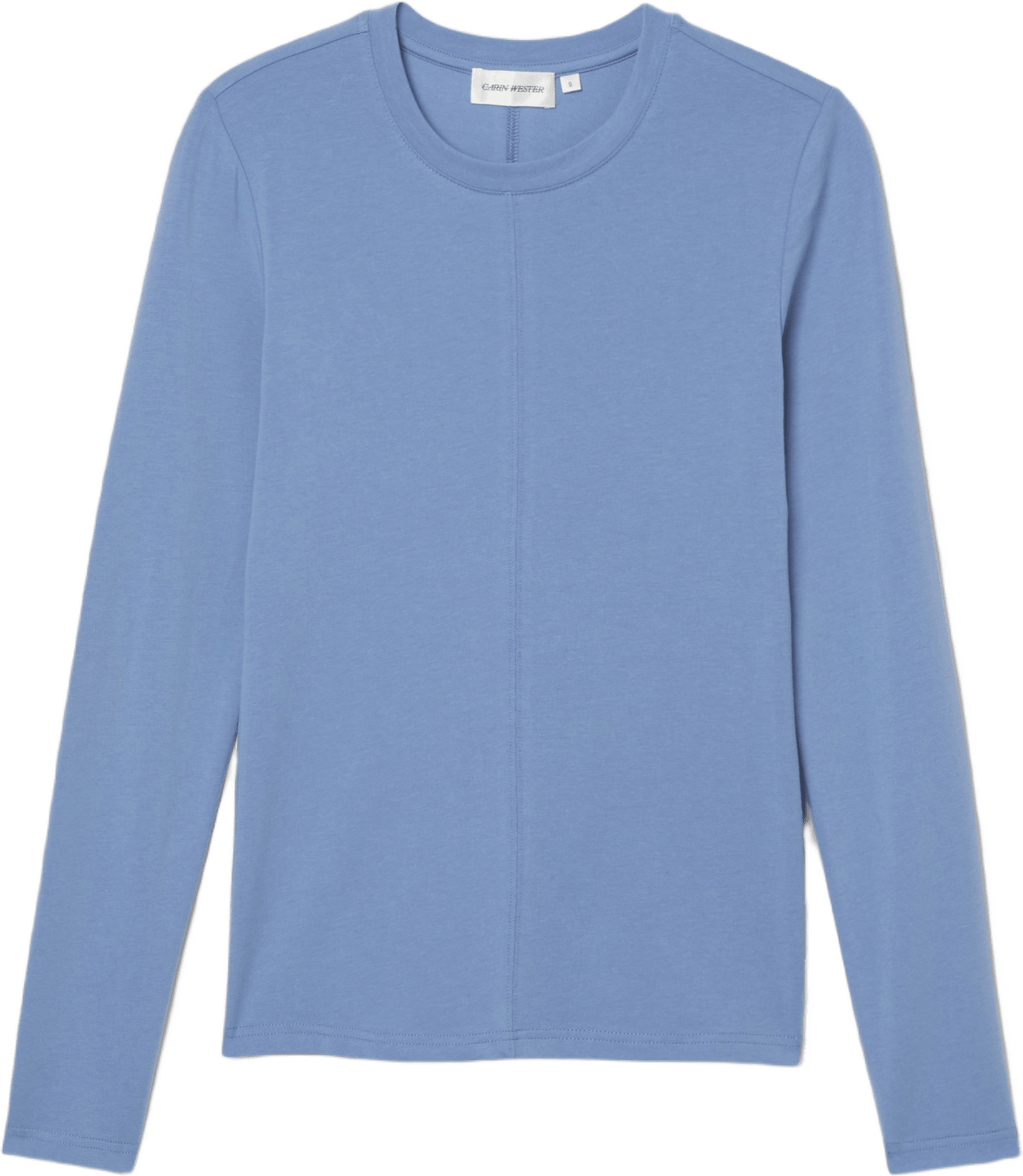 Långärmad topp i lyocellmix IMOLA, från Carin Wester, i färgen Mid Blue.