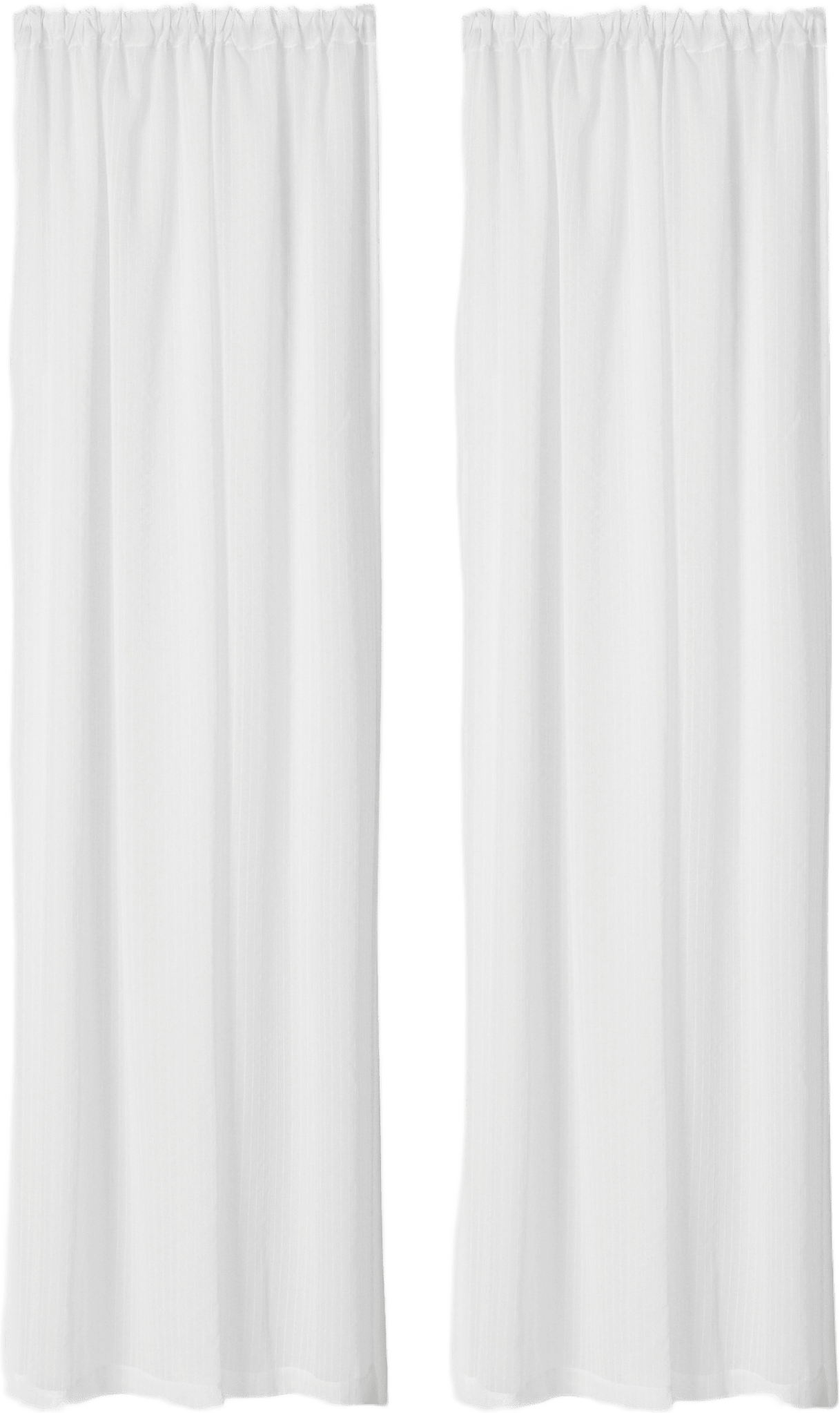 Gardin STRIPE 140x250 cm, 2-pack, från Åhléns Home, i färgen Off White.