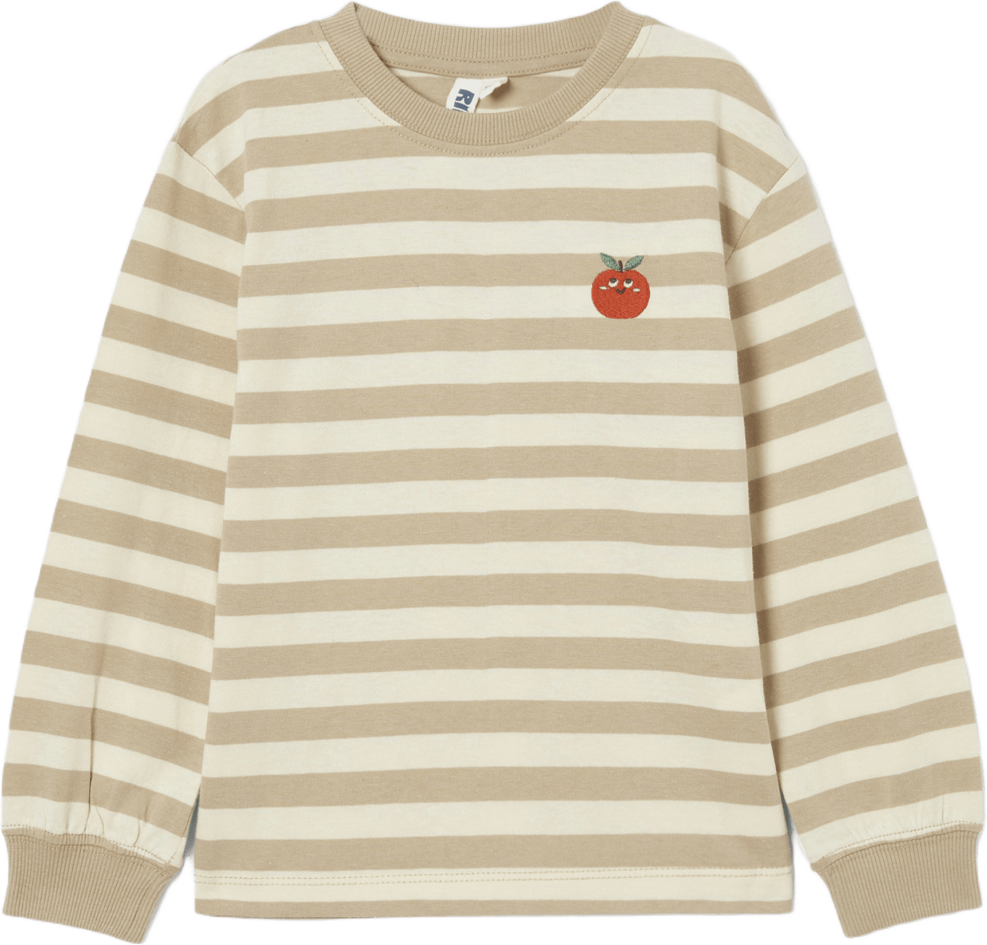 Randig tröja NADA, från RIKIKI, i färgen Beige Stripe.