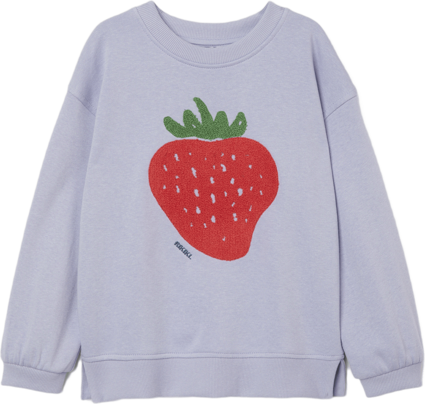 Collegetröja med frottémotiv NICE, från RIKIKI, i färgen Lavender.