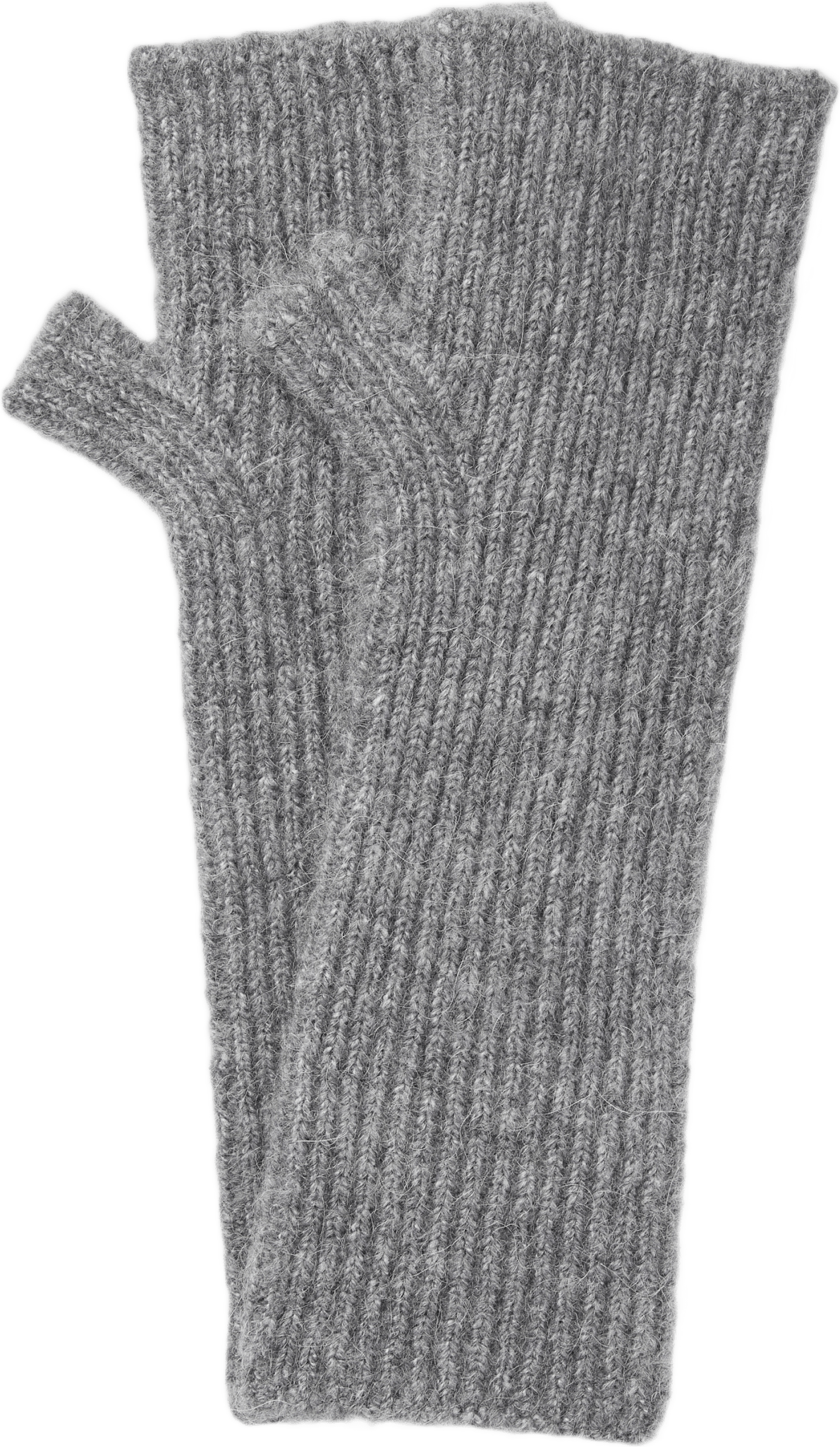 Långa fingerlösa vantar AGNES, från Carin Wester, i färgen Grey Melange.