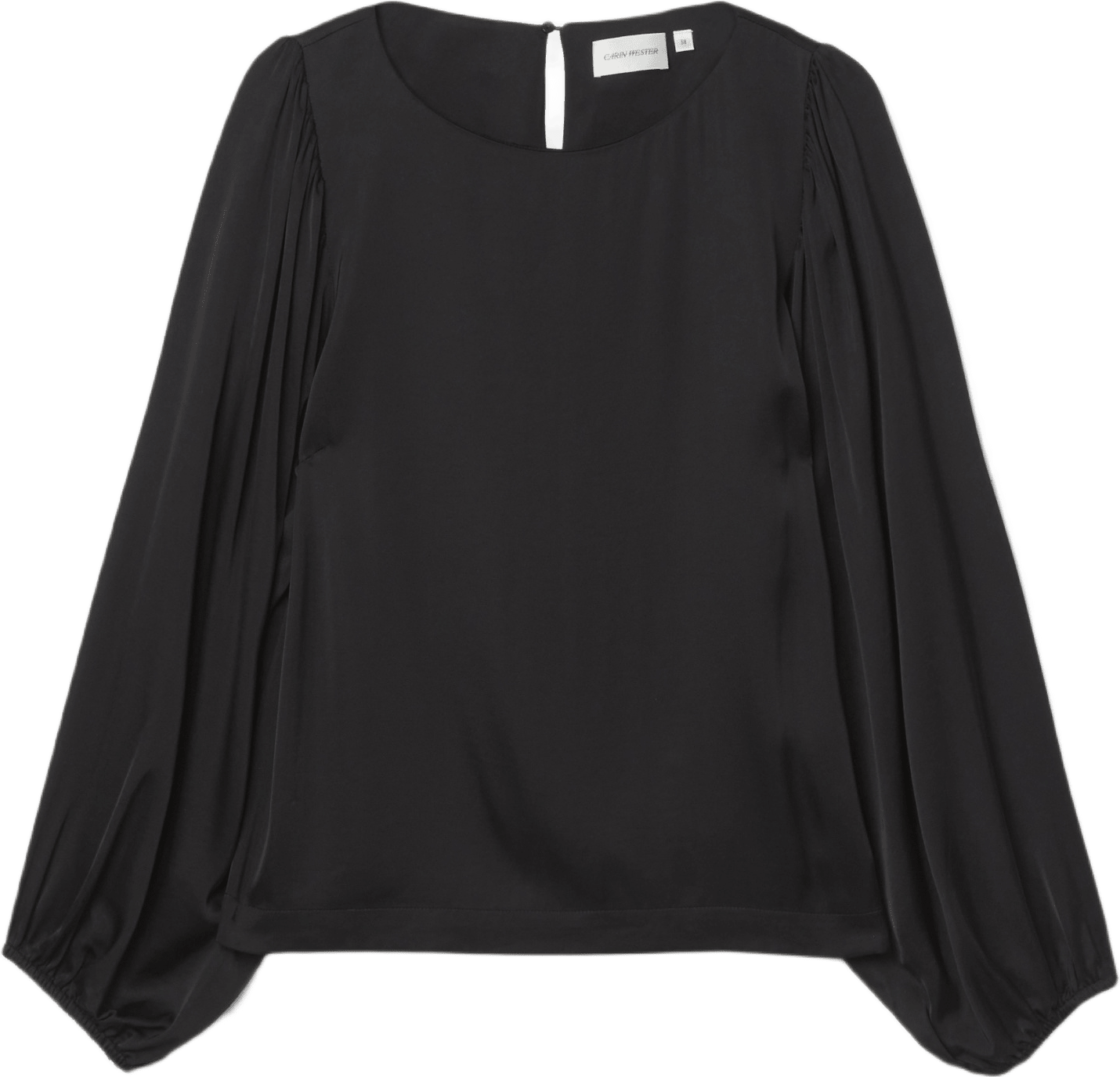 Blus i satin AYA, från Carin Wester, i färgen Black.