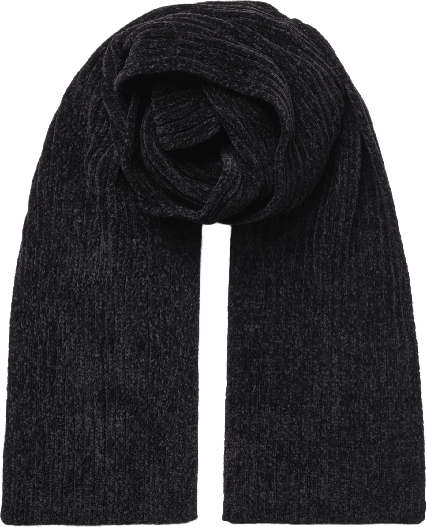 Ribbstickad halsduk LILLY, från Å WOMAN, i färgen Black.