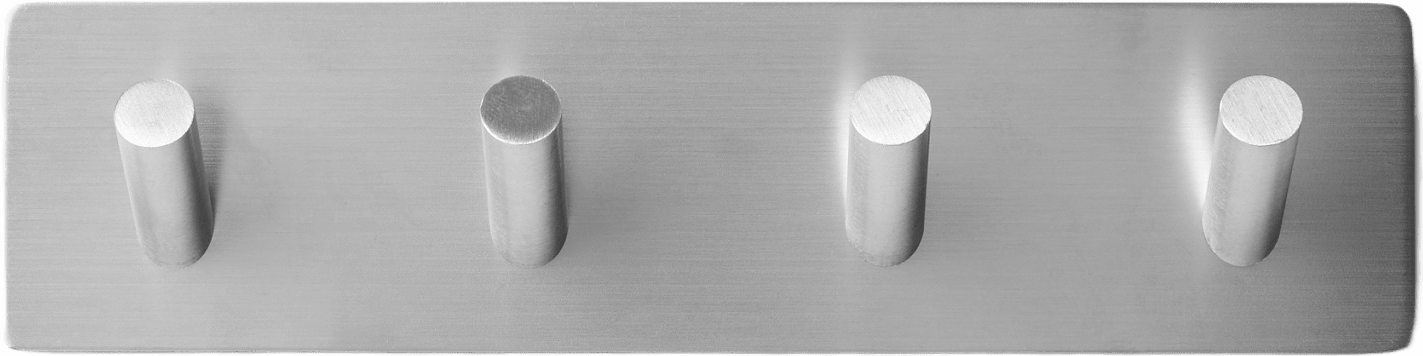 Självhäftande krok i metall 4 krokar, från Åhléns Home, i färgen Chrome.