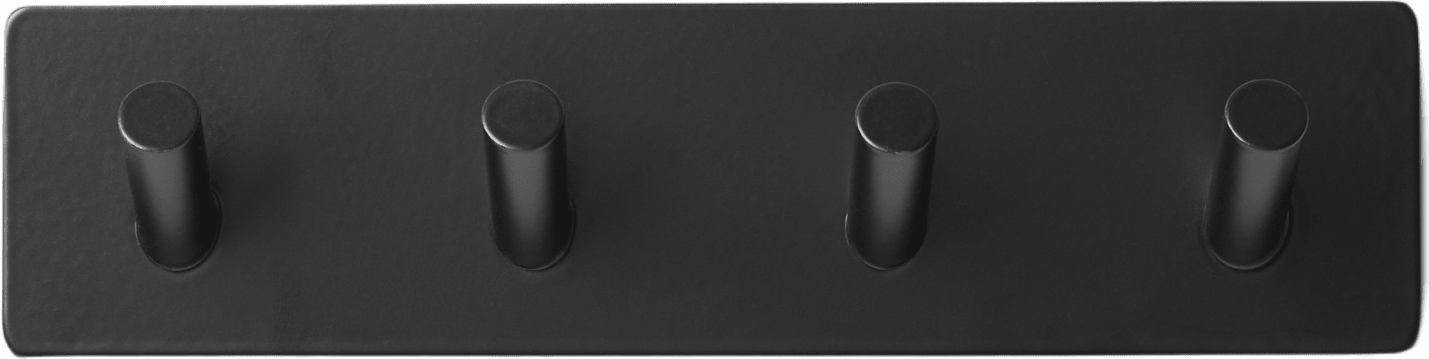 Självhäftande krok i metall 4 krokar, från Åhléns Home, i färgen Black.