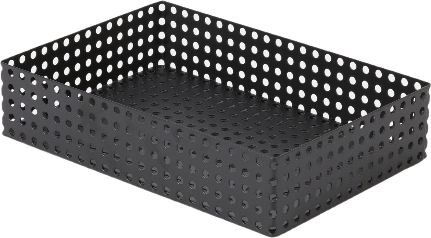 Förvaringsbox i plåt 22x15 cm, från Åhléns Home, i färgen Black.