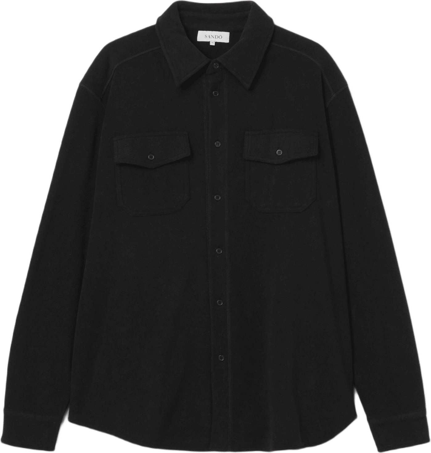 Overshirt i fleece RAMSEY, från SANDÖ, i färgen Black.
