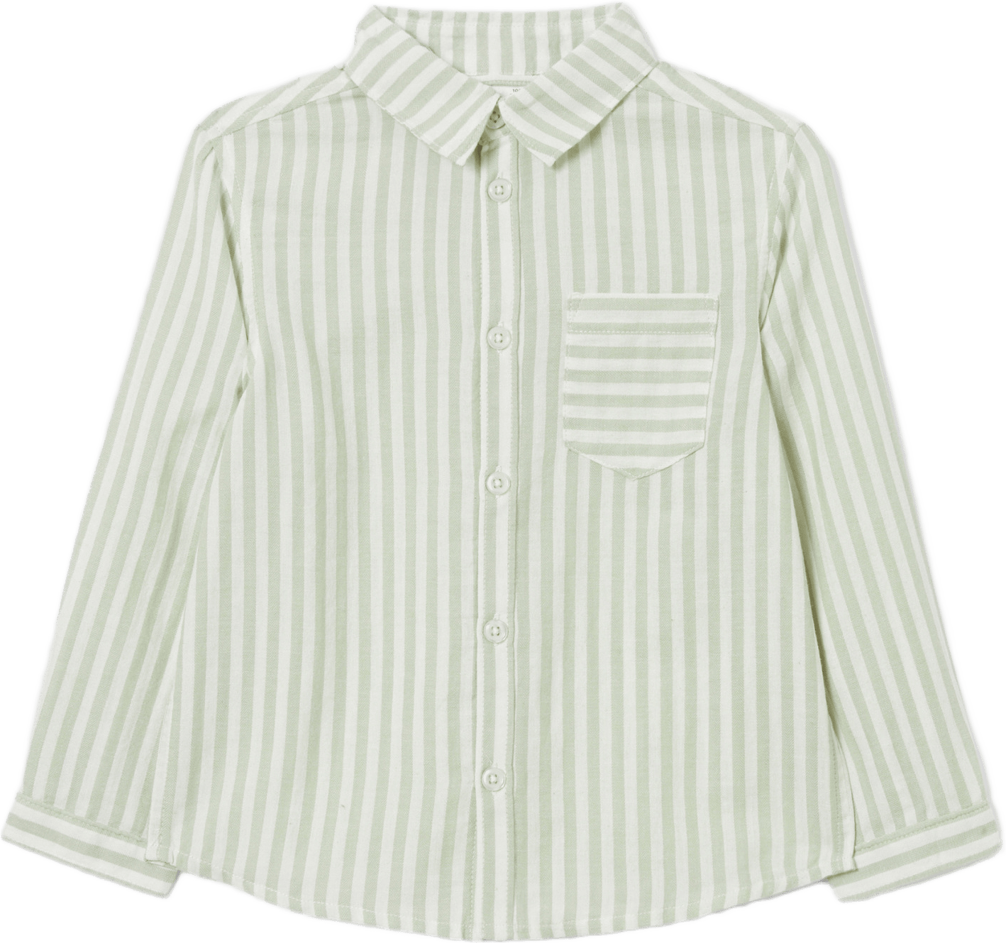 Skjorta i bomull OLIVER, från RIKIKI, i färgen Green Stripe.