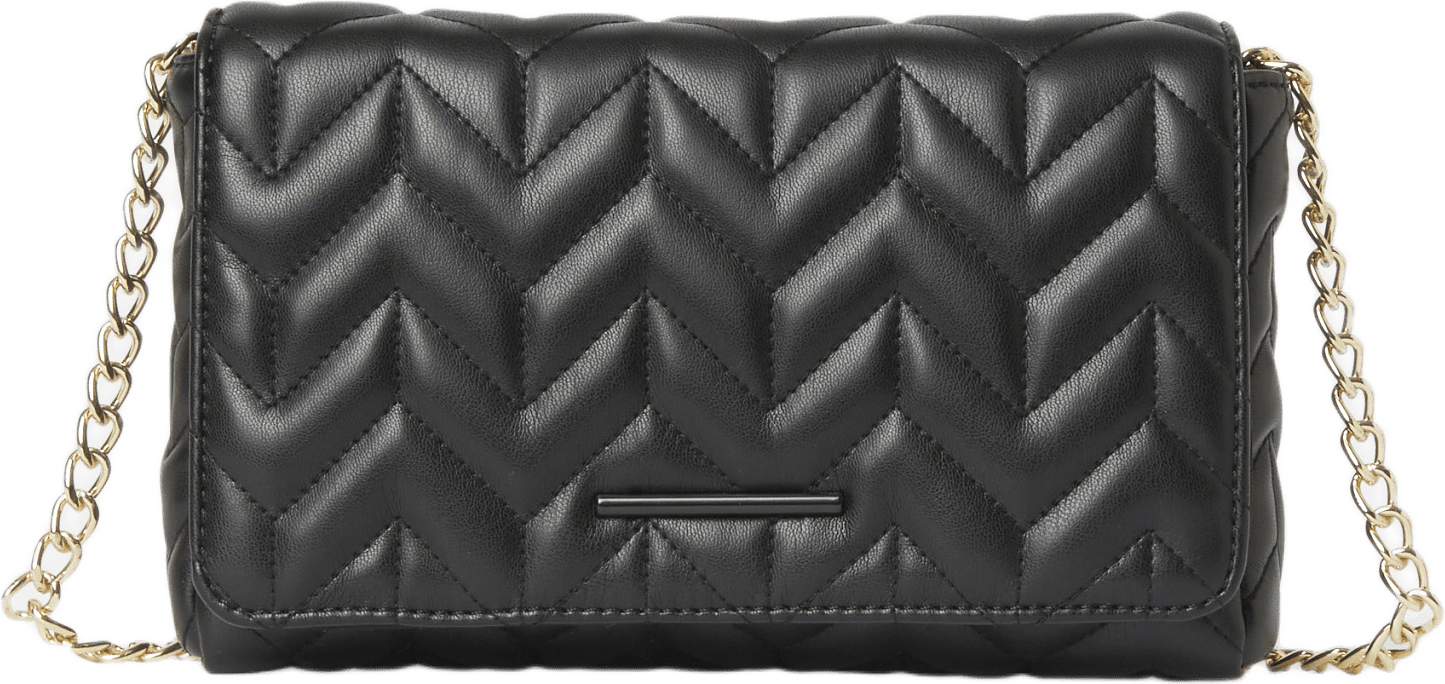 Quiltad axelremsväska KATE, från Å WOMAN, i färgen Black.