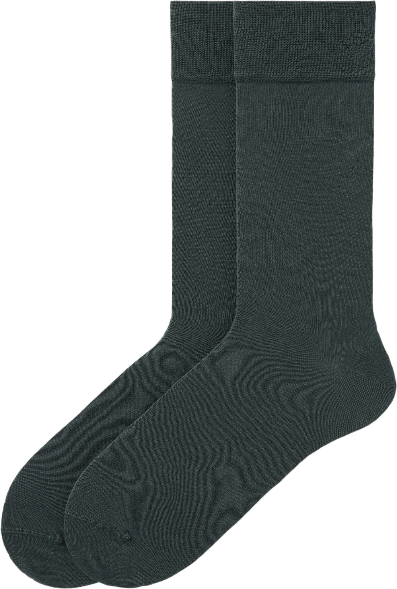Strumpor i merceriserad bomull, från SANDÖ, i färgen Dk Green.