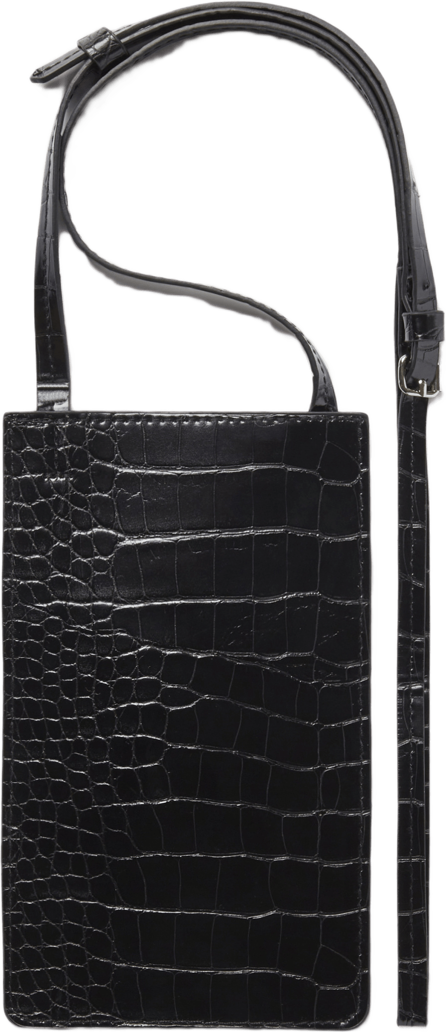 Mobilväska LEAH, från Å WOMAN, i färgen Black Croco.
