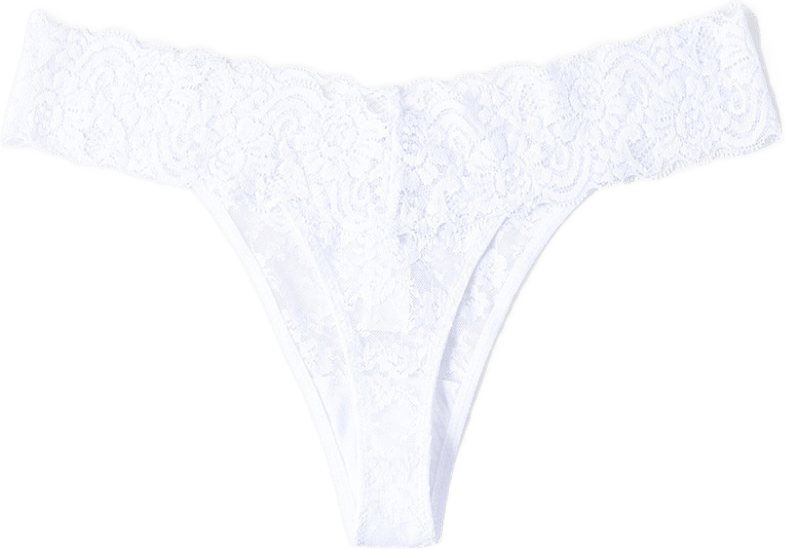 Stringtrosa med spets AMBER, från Å WOMAN, i färgen White.