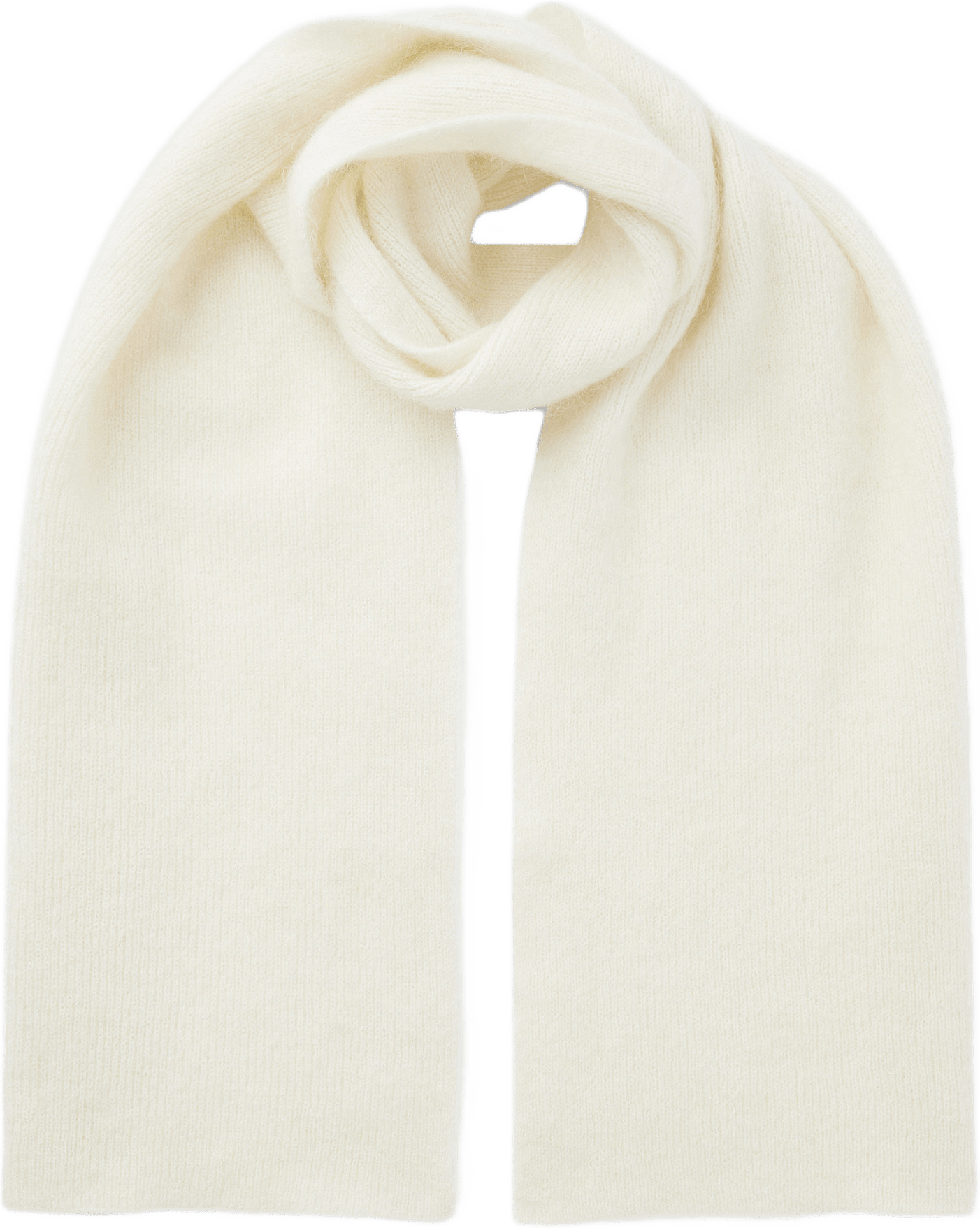 Halsduk i ull- och mohairmix BARBRO, från Wera, i färgen Off White.