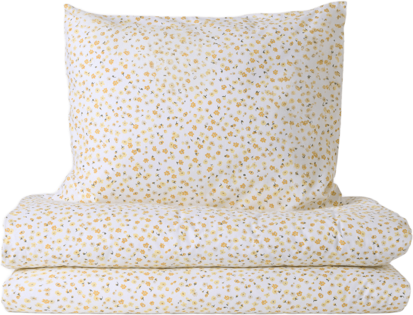 Bäddset NORA 150x210 cm, från Åhléns Home, i färgen Yellow Flower.