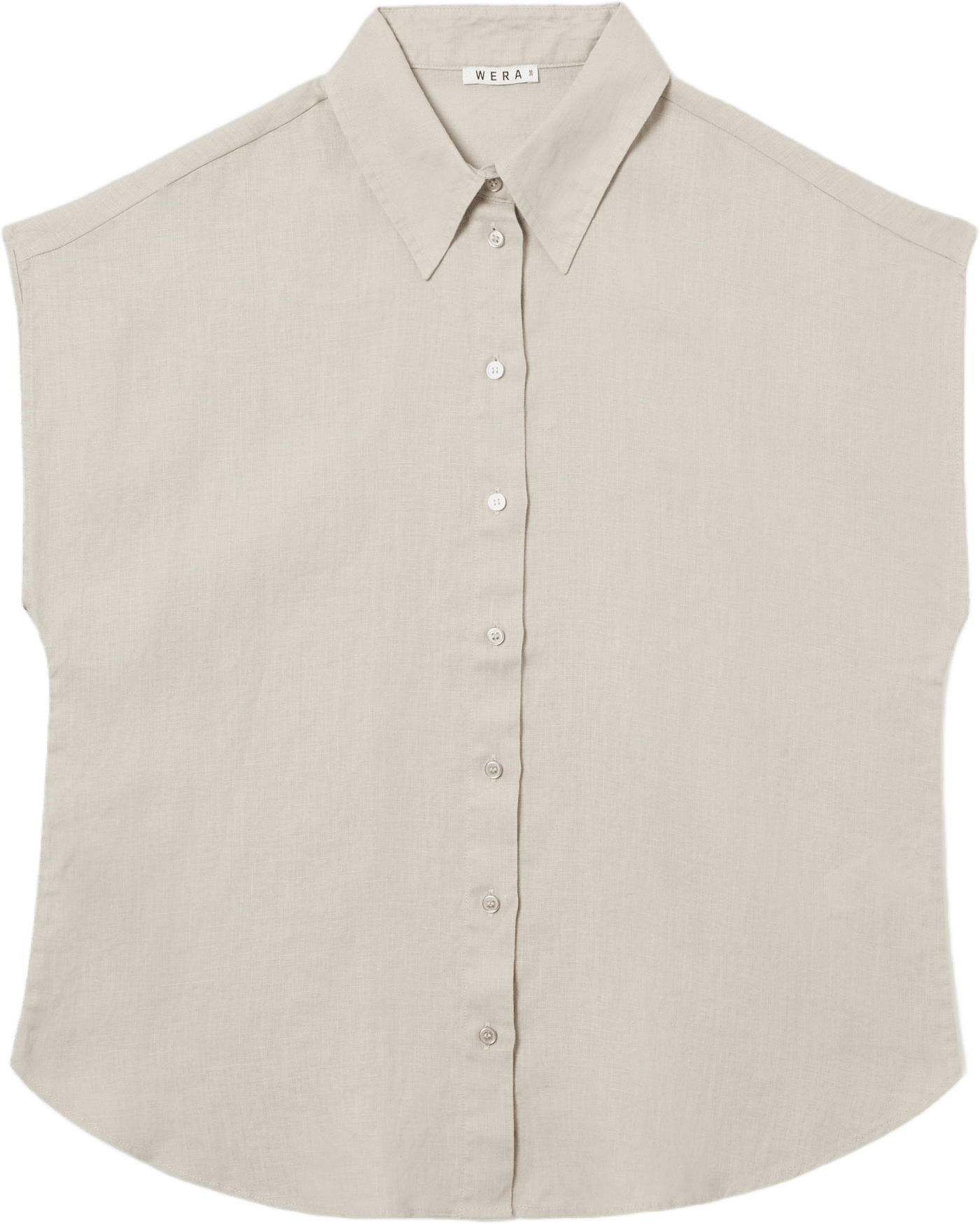 Linneblus med holkärm SABINA, från Wera, i färgen Natural.