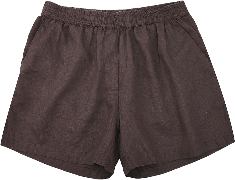 Linneshorts IMOGENE, från Wera, i färgen Brown.