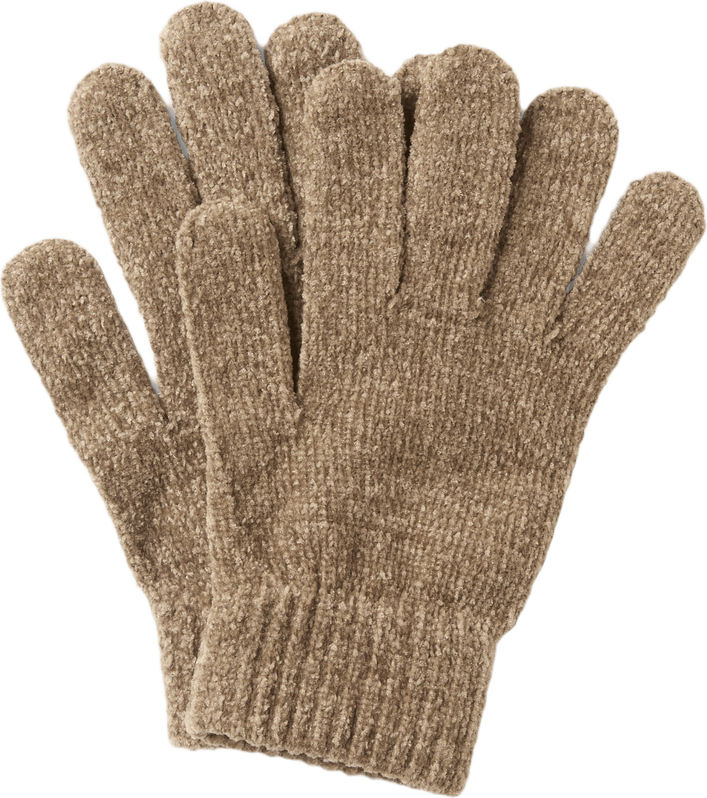 Fingervantar i chenille KAJSA, från Å WOMAN, i färgen Mole.