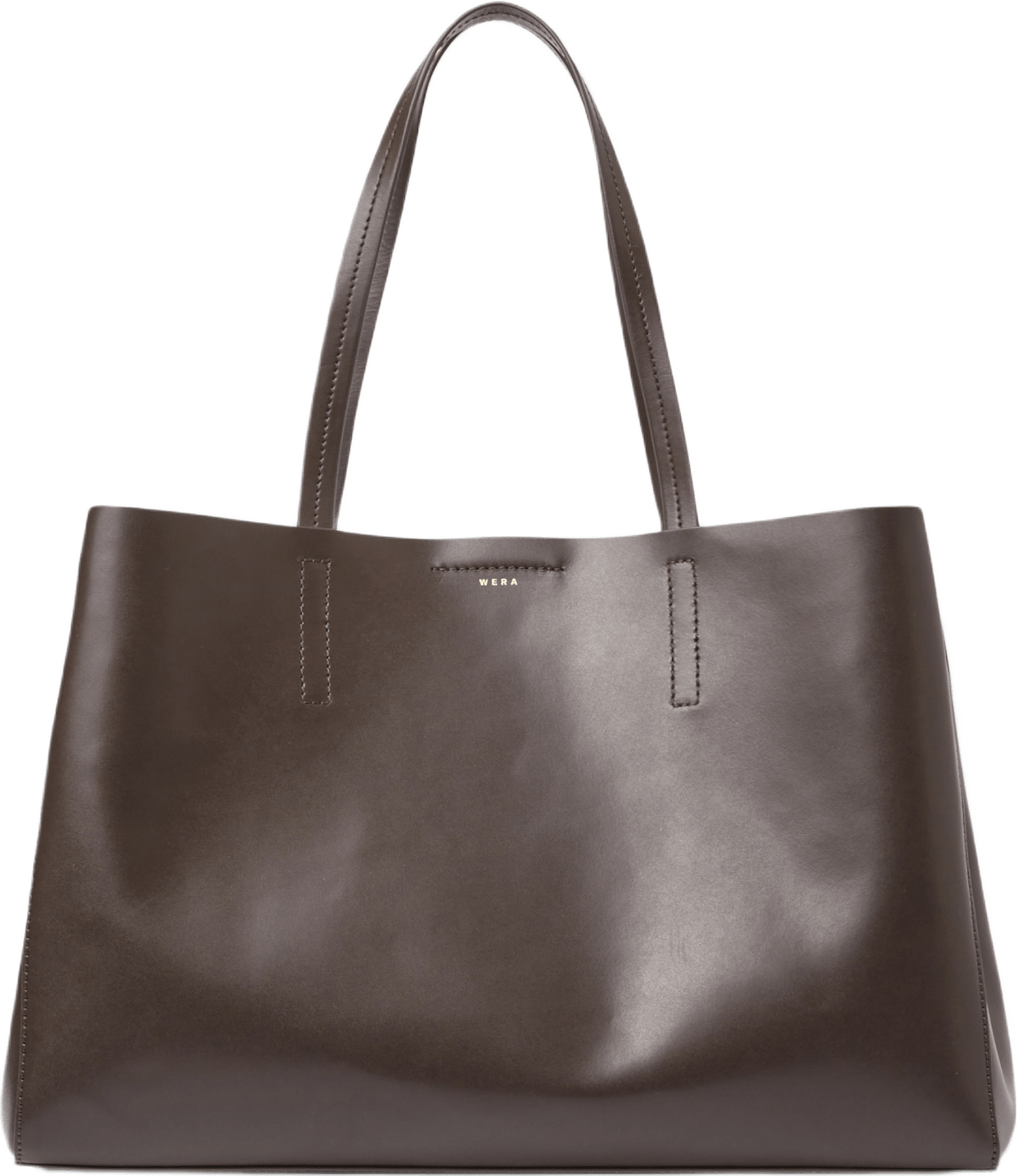 Toteväska i skinn PINZA, från Wera, i färgen Dk Brown.