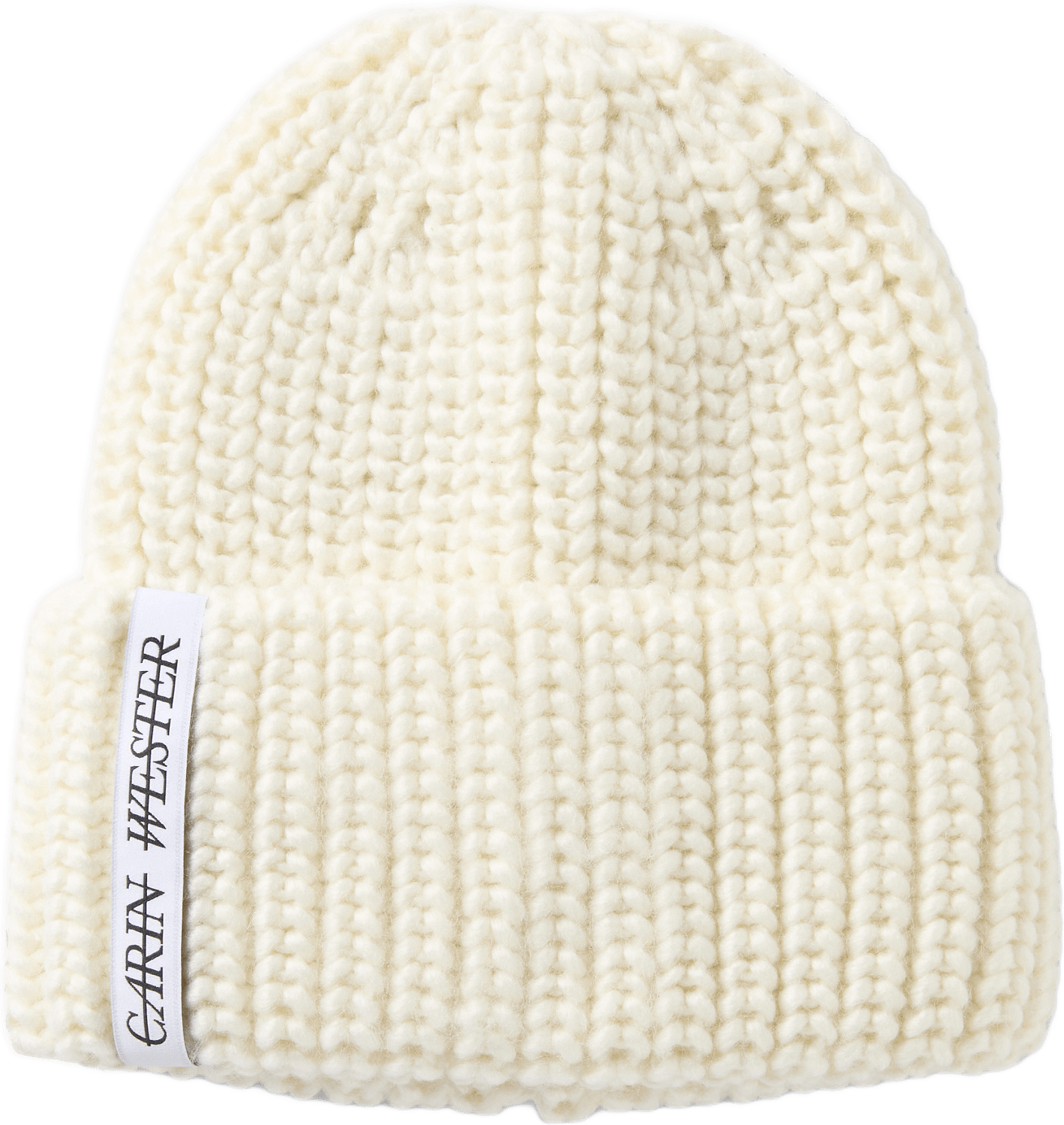 Ribbstickad mössa FANNY, från Carin Wester, i färgen White.