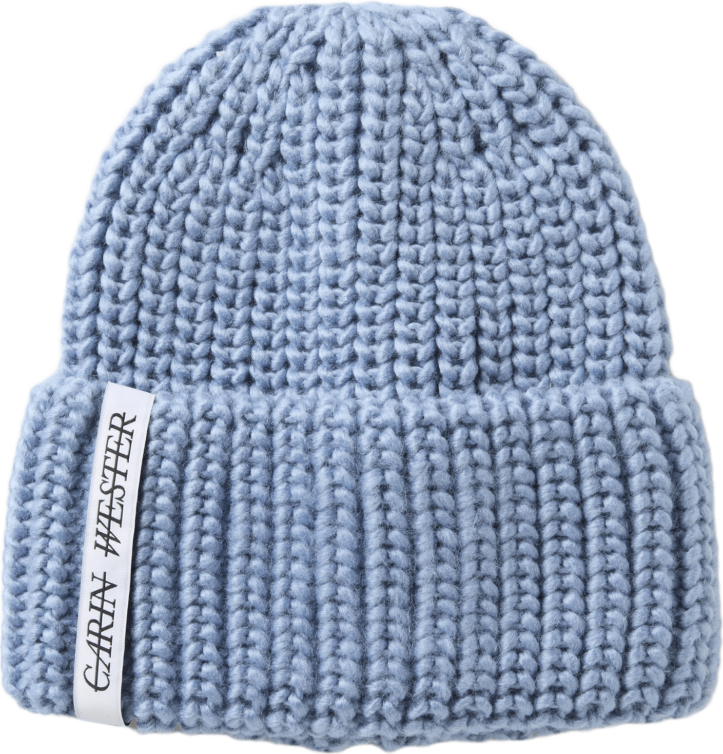 Ribbstickad mössa FANNY, från Carin Wester, i färgen Blue.