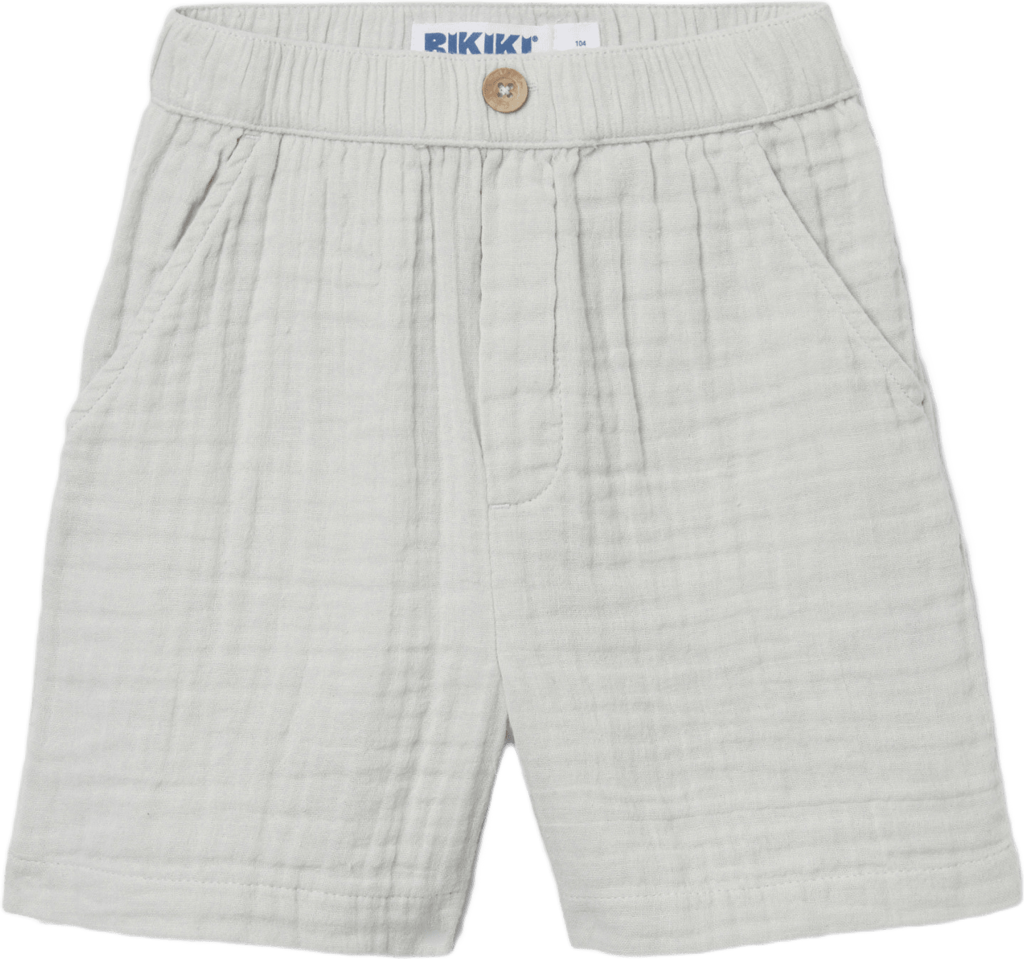 Krinklade shorts ISAC, från RIKIKI, i färgen Light Grey.