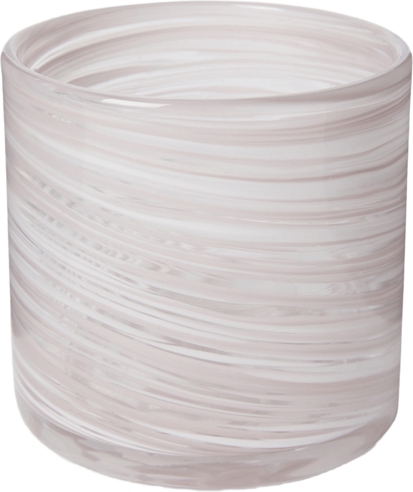Ljuslykta LUMA SWIRL 10 cm, från Åhléns Home, i färgen White/Pink.