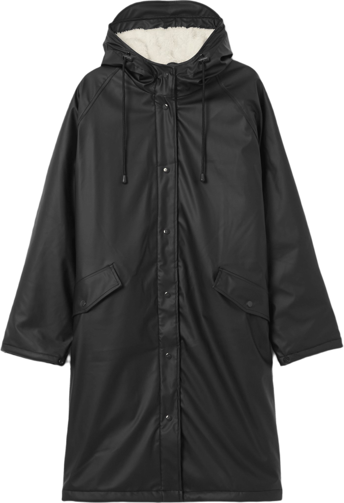 Fodrad regnjacka WINTER, från Å WOMAN, i färgen Black.