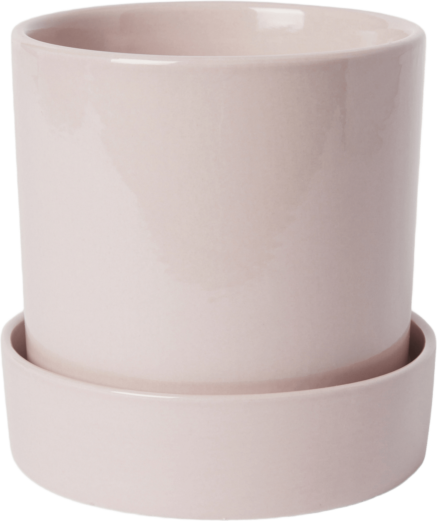 Kruka med fat TED 13,5 cm, från Åhléns Home, i färgen Lt Pink.