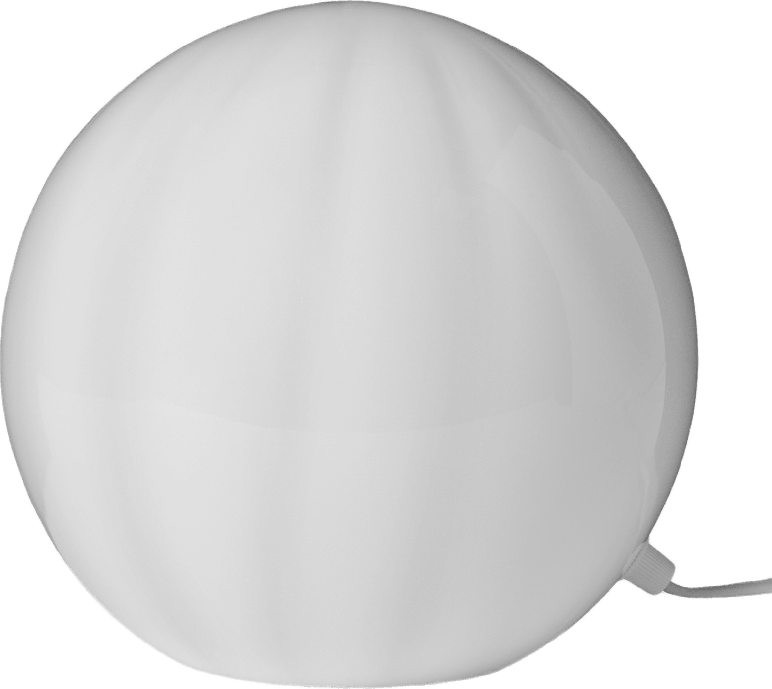 Bordslampa i randat glas 20 cm, från Åhléns Home, i färgen White.