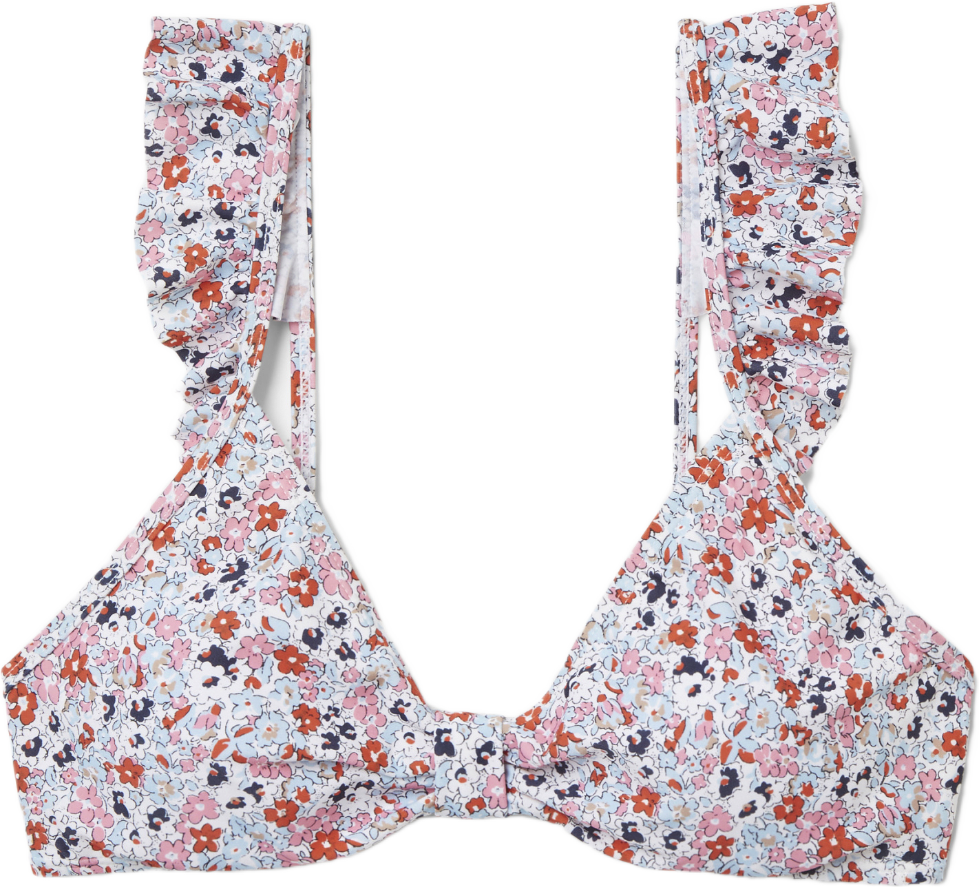 Bikinitopp med volang MATHILDA, från Å WOMAN, i färgen Flower.