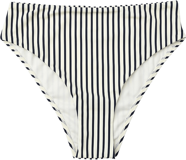 Bikinotrosa med hög midja YLVA, från Å WOMAN, i färgen Navy Stripe.