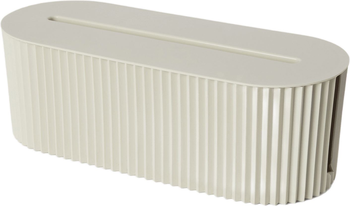 Sladdgömma med lock, från Åhléns Home, i färgen Beige.