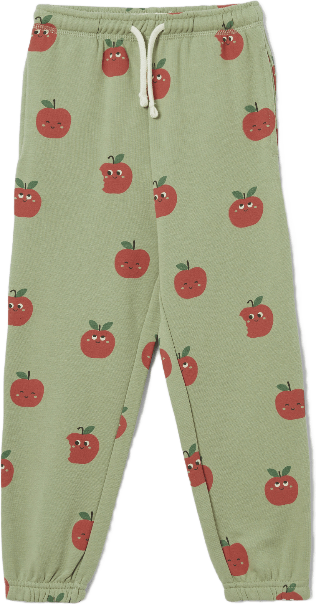 Mjukisbyxor med tryck WICE, från RIKIKI, i färgen Apple.