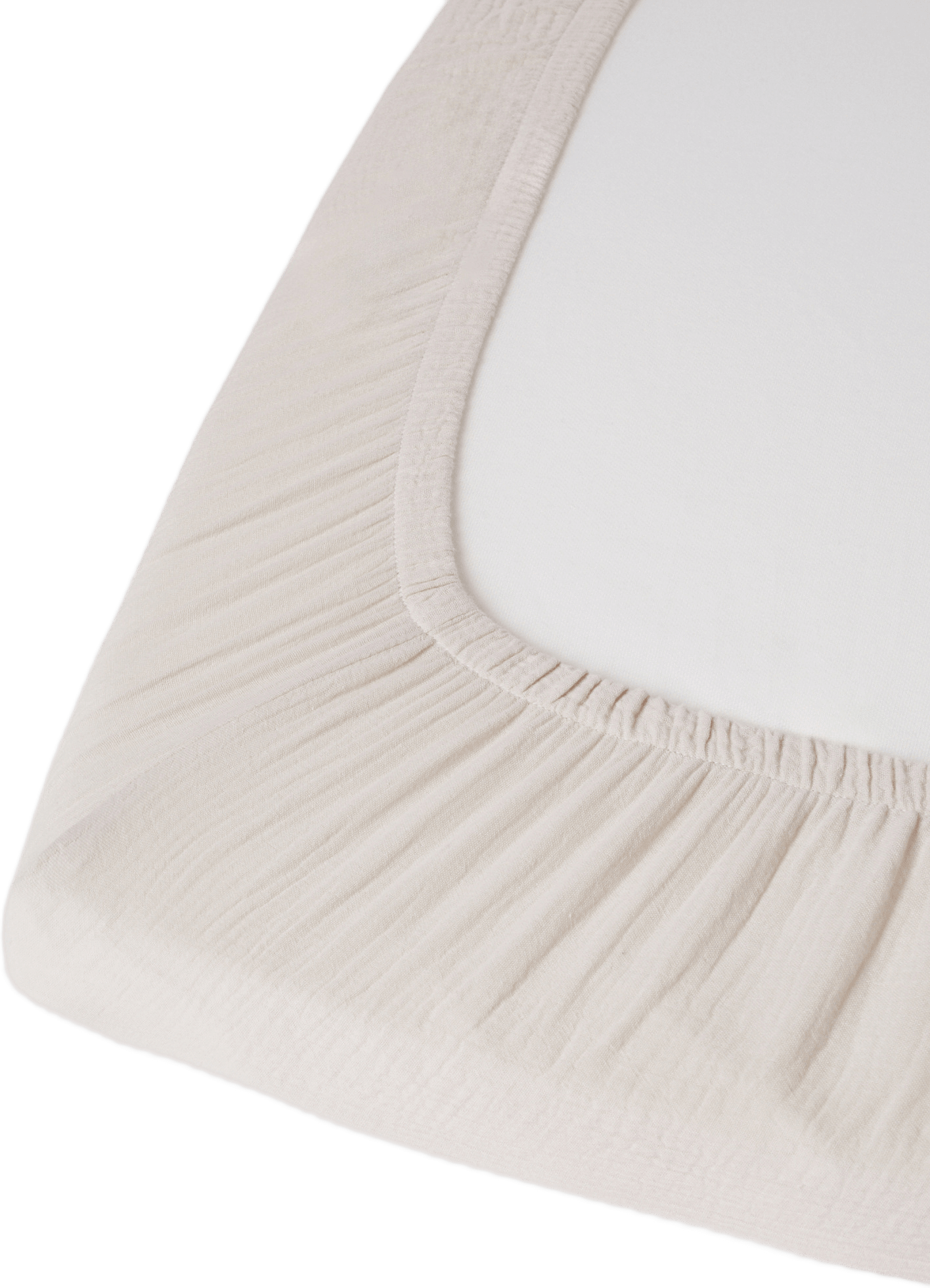 Dra-på-lakan för vagga VILMA 80x40 cm, från Koja, i färgen Beige.