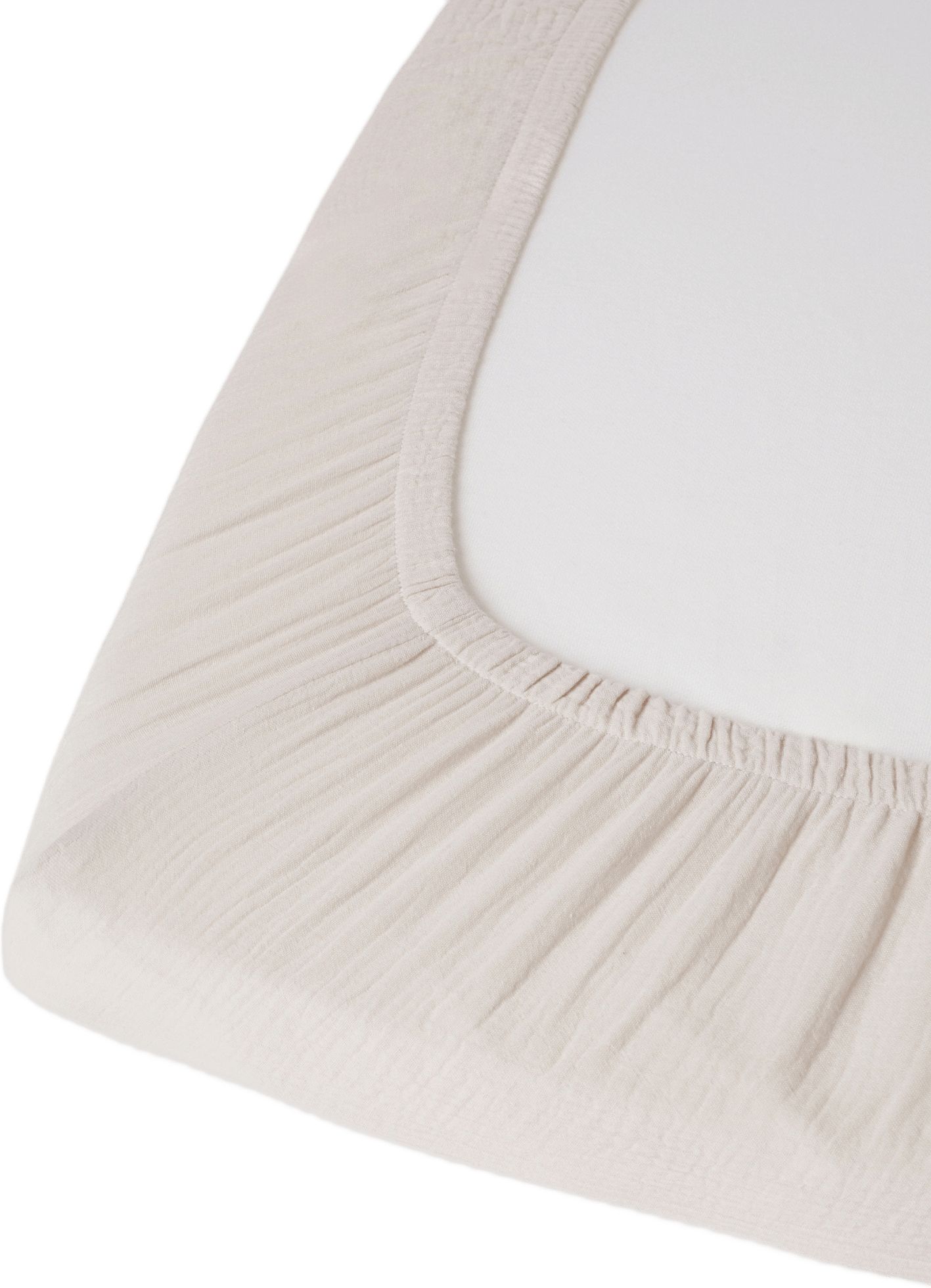 Dra-på-lakan för spjälsäng VILMA 60x120 cm, från Koja, i färgen Beige.