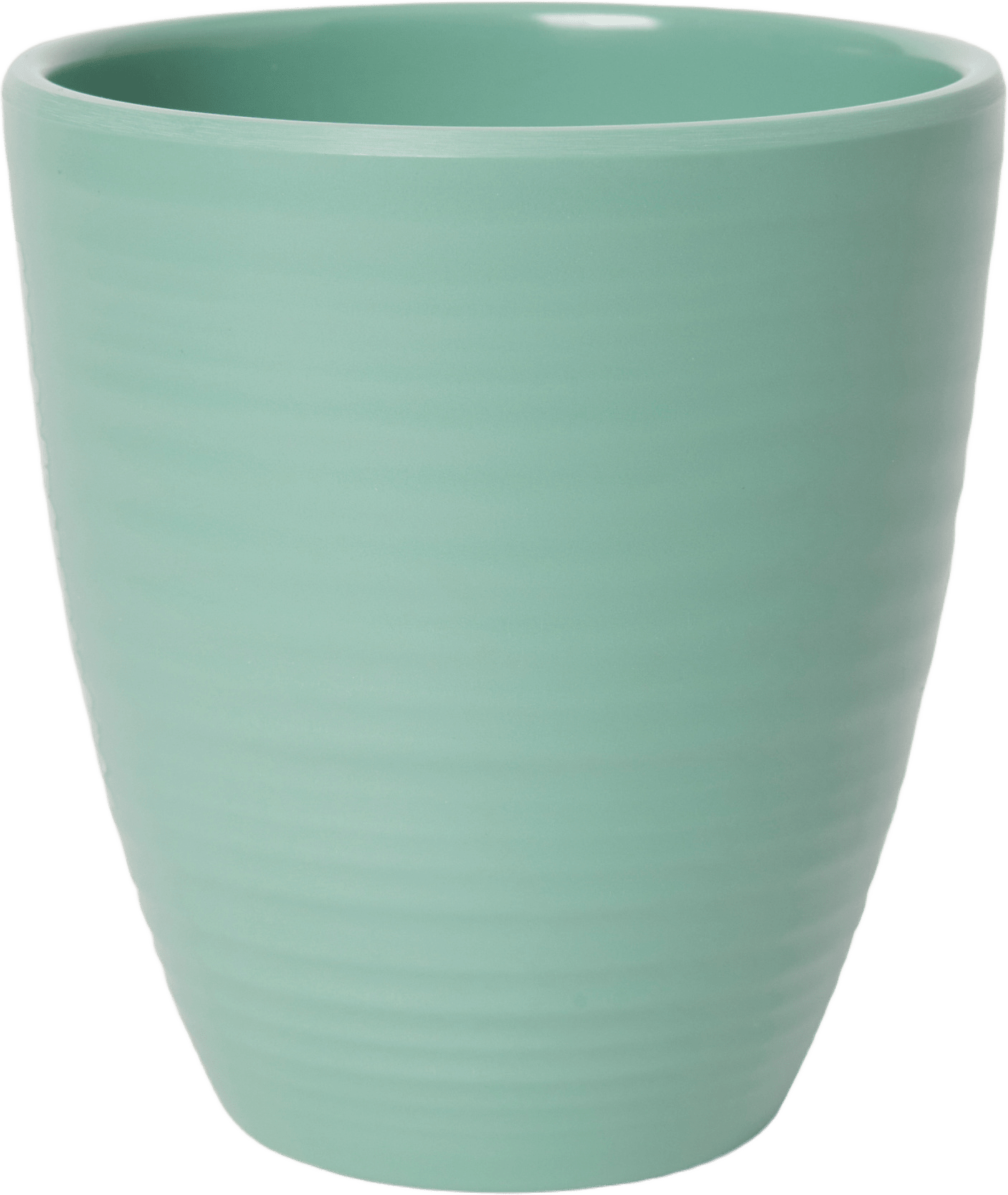 Mugg i melamin MERCI, från Åhléns Home, i färgen Green.